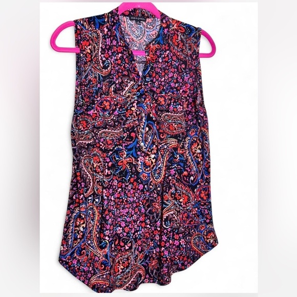 Ava & Grace Tops - Ava & Grace Multicolor Paisley Sleeveless Blouse